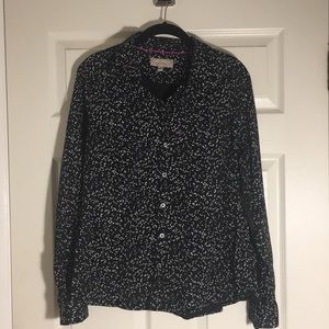 Banana Republic Dotted Non Iron Button Down